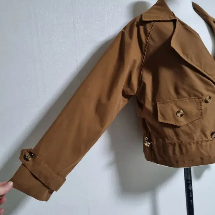 [BUNJANG] J11 Brown Double-Button Short Jacket / J11 스트링 브라운 더블 버튼 숏 자켓
