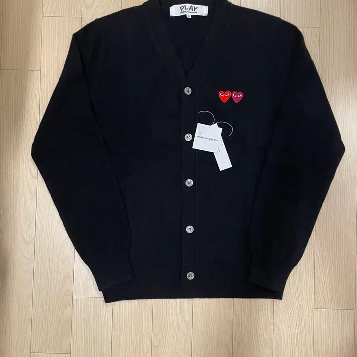 [BUNJANG] Comme des Garcons Double Heart Patch Cardigan Black (Men&