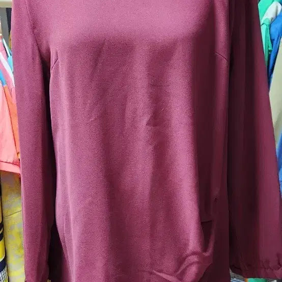 [BUNJANG] Zishen Wine Turtleneck Blouse / 지센블라우스