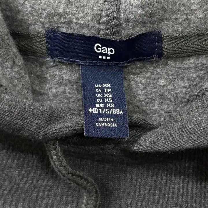 [BUNJANG] GAP Charcoal US Flag Big Logo Hoodie / GAP(갭) 차콜 성조기 빅로고 후드티
