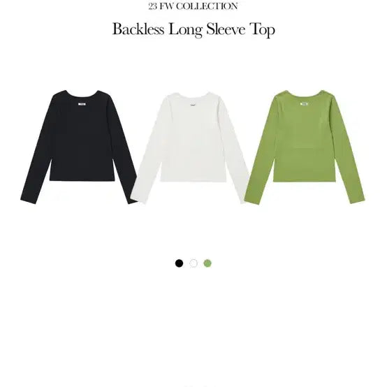 [BUNJANG] FVLN Backless Long Sleeve Top - Black / FVLN 파이브라인 백리스 롱 슬리브 탑 블랙