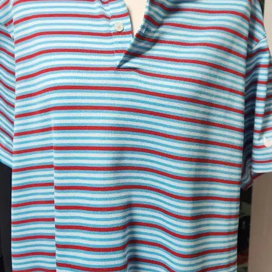 [BUNJANG] Nike Striped Short Sleeve Polo Shirt / 나이키 스트라이프 반팔 폴로티셔츠