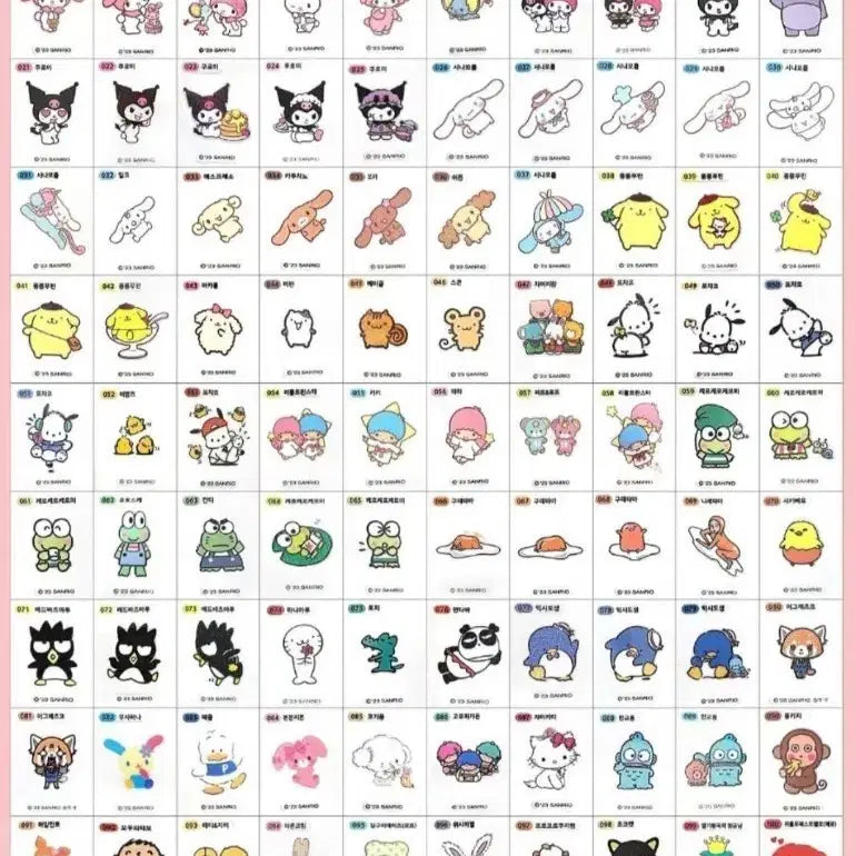 [BUNJANG] Sanrio Character Glitter Sticker Set / 산리오띠부씰 반짝이