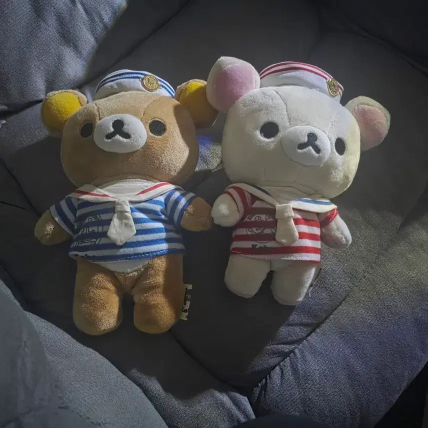 [BUNJANG] Rilakkuma Korilakkuma Marine Outfit Plush Set / 리락쿠마 코리락쿠마 마린 인형 세트