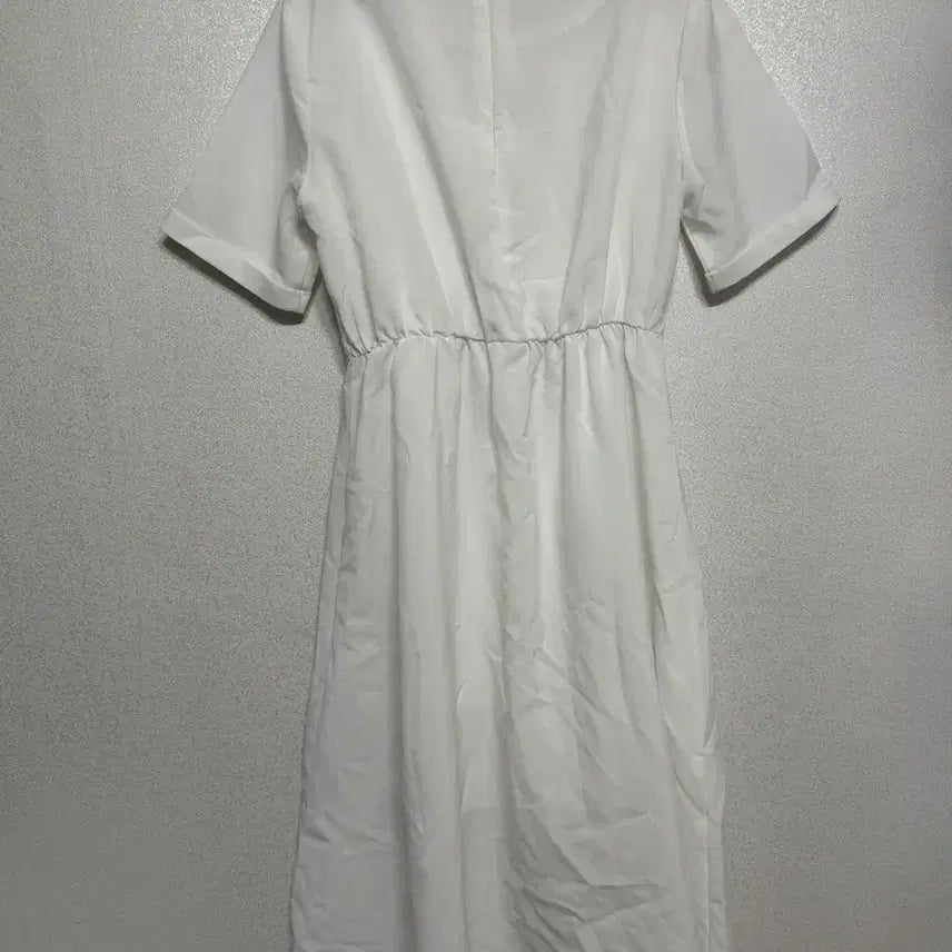 [BUNJANG] White Flare Long Dress for Self Wedding / 66-77 화이트 반팔 플레어 롱 원피스 셀프웨딩 브라이덜샤워 휴양지룩