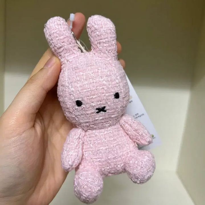 [SOLD OUT] 파스텔 핑크 트위드 미피 인형 키링