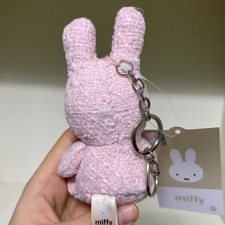 [SOLD OUT] 파스텔 핑크 트위드 미피 인형 키링