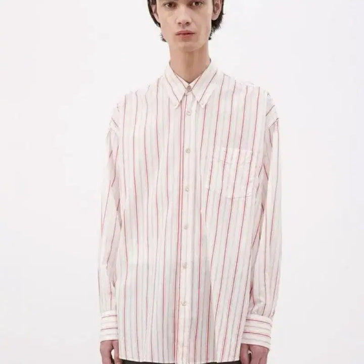 [BUNJANG] Our Legacy Borrowed BD Shirt Pink Stripe 48 / 아워레거시 버로우드 bd 셔츠 핑크 스트라이프 48