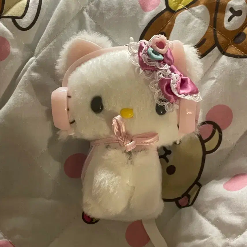 [BUNJANG] Sanrio Charmy Kitty Headset Doll Keyring / 산리오 챠미키티 헤드셋 인형 키링