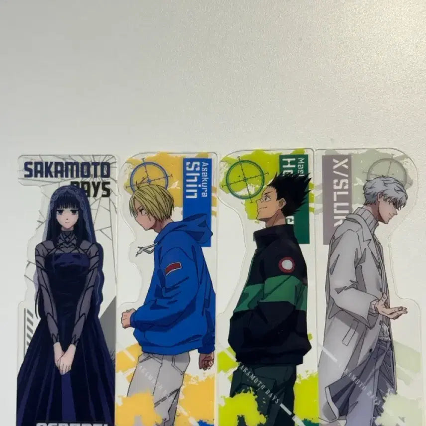 [BUNJANG] Sakamoto Days Bundle Set Bookmarks (Osaragi, Shin, Heisuke, Slur) / (일괄) 사카모토데이즈 책갈피(오사라기, 신, 헤이스케, 슬러)