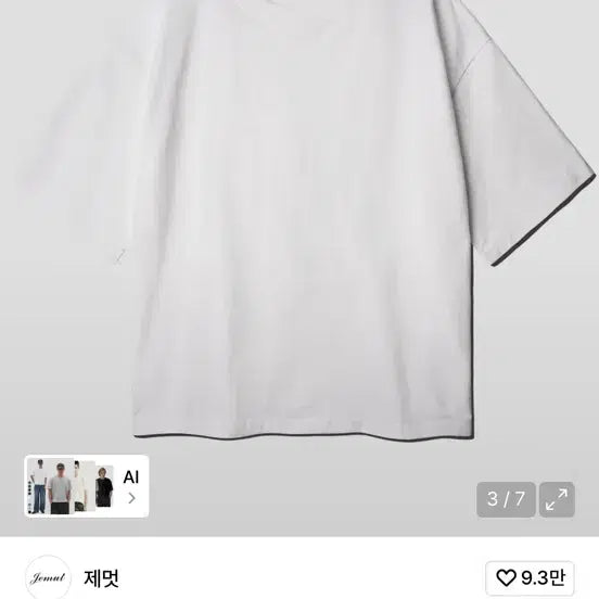 [BUNJANG] JEMUT Crop Short-Sleeve T-Shirt XL / 제멋 크롭 반팔티 xl (색상 2가지)
