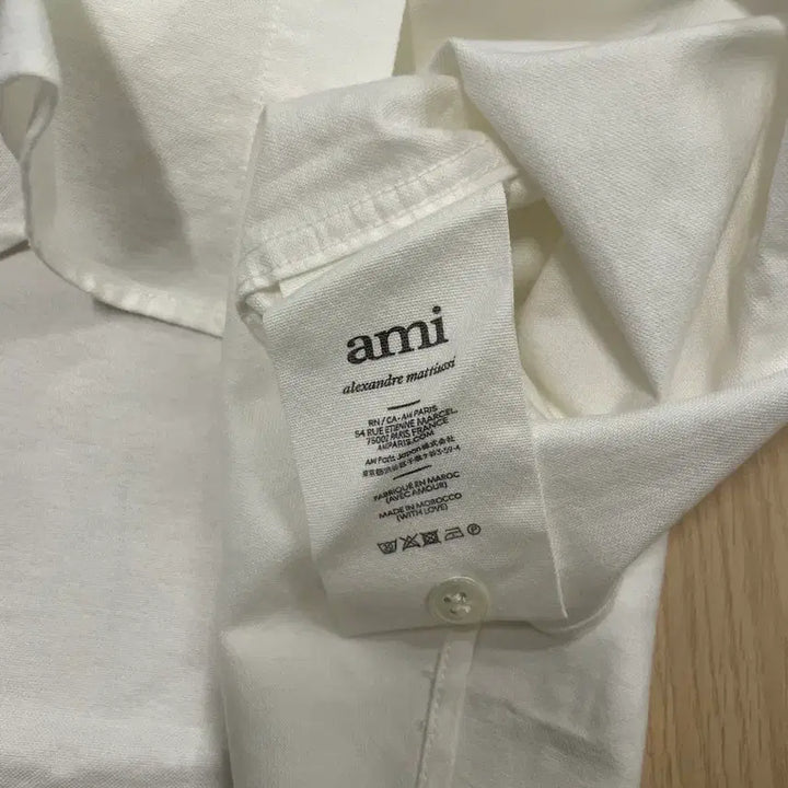 [BUNJANG] Ami Heart Logo Cotton Short Sleeve Shirt White L / [거의 새제품] 아미 ami 하트로고 코튼 반팔셔츠 화이트 L