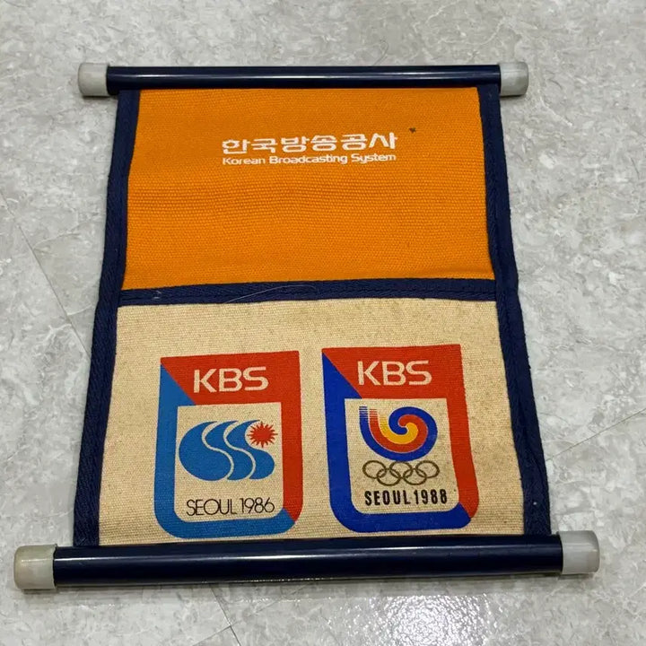 [BUNJANG] KBS 1988 Seoul Olympic Promotional Flag / 88올림픽 방송국KBS 로고 홍보 기념