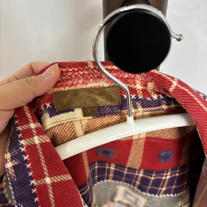 [BUNJANG] American Vintage Pierre Cardin Patchwork Flannel Shirt / 아메리칸빈티지 플란넬 셔츠 (피에르가르뎅)