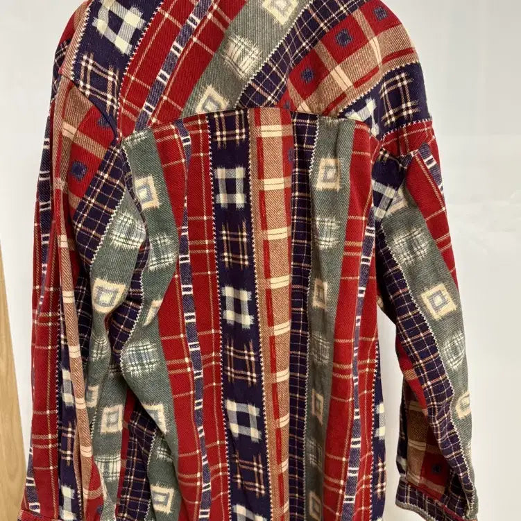 [BUNJANG] American Vintage Pierre Cardin Patchwork Flannel Shirt / 아메리칸빈티지 플란넬 셔츠 (피에르가르뎅)