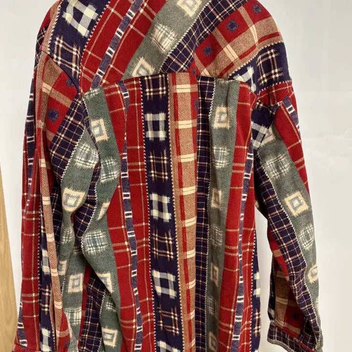 [BUNJANG] American Vintage Pierre Cardin Patchwork Flannel Shirt / 아메리칸빈티지 플란넬 셔츠 (피에르가르뎅)