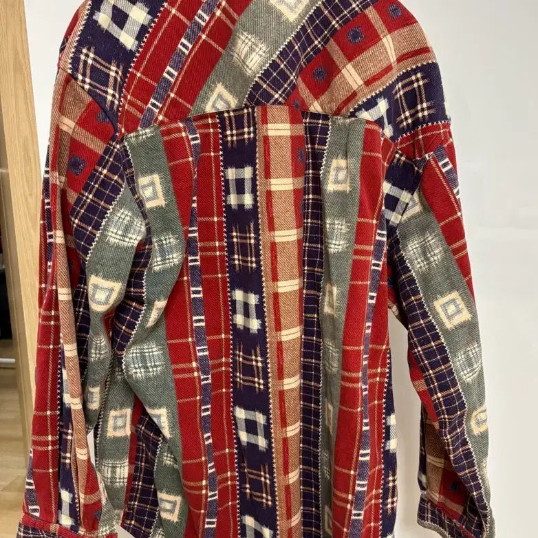 [BUNJANG] American Vintage Pierre Cardin Patchwork Flannel Shirt / 아메리칸빈티지 플란넬 셔츠 (피에르가르뎅)