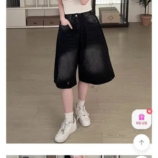 [BUNJANG] Vintage Bermuda Denim Shorts L Black / 빈티지 옆트임 5부 버뮤다 데님 팬츠 L 흑청