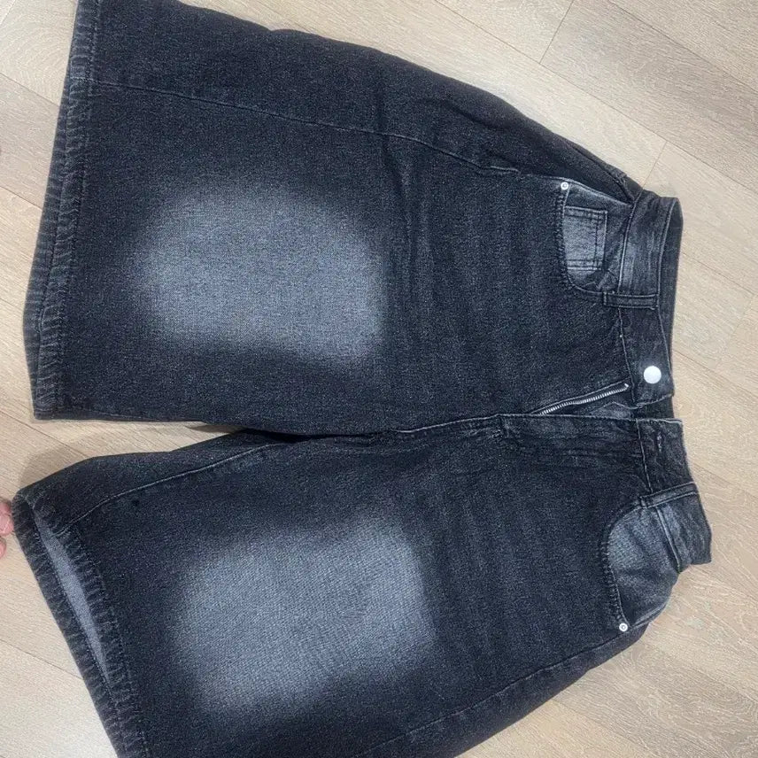 [BUNJANG] Vintage Bermuda Denim Shorts L Black / 빈티지 옆트임 5부 버뮤다 데님 팬츠 L 흑청