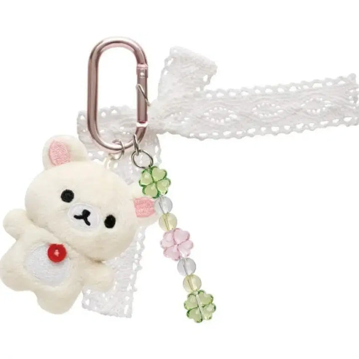 [BUNJANG] San-X Korilakkuma Clover Carabiner Keyring / 산엑스 코리락쿠마 쿠마큥데이즈 클로버 카라비너 키링