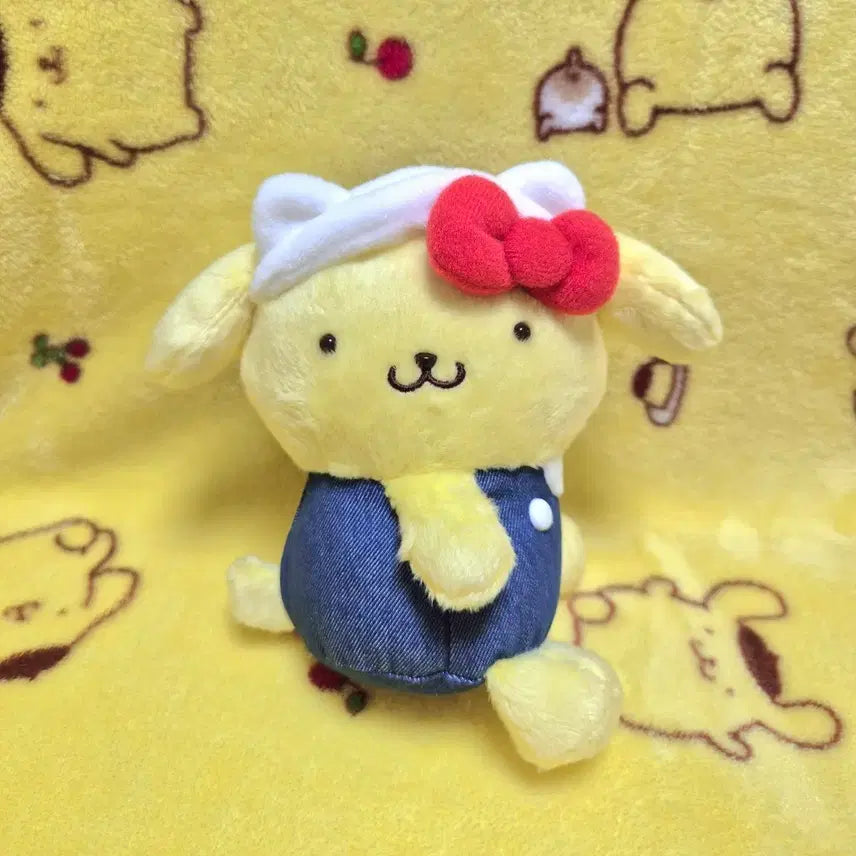 [BUNJANG] Hello Kitty Pom Pom Purin 50th Anniversary Mascot Keyring Holder / 헬로키티 50주년 기념 폼폼푸린 콜라보 마스코트 키링 인형 홀더