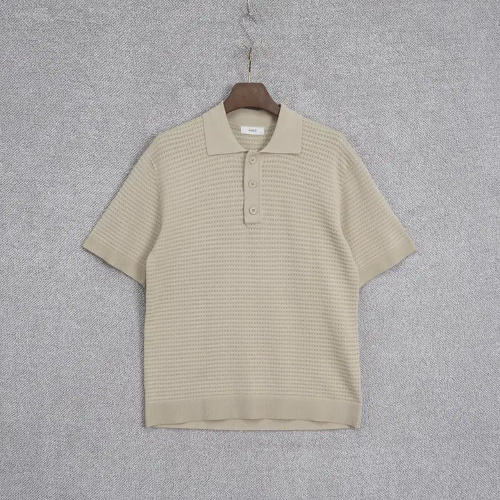 [SOLD OUT] 엔드지 Andz 남성 펀칭 반팔 카라 니트 105size