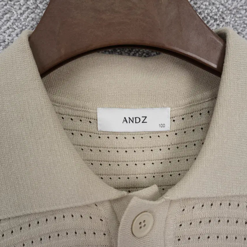 [SOLD OUT] 엔드지 Andz 남성 펀칭 반팔 카라 니트 105size