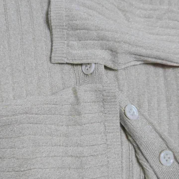 [BUNJANG] Pearl Ribbed V-Neck Cardigan Set / 펄 골지 브이넥 가디건 세트