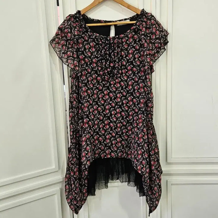 [BUNJANG] Fortune Cookies Floral Chiffon Dress / 플라워 쉬폰 원피스