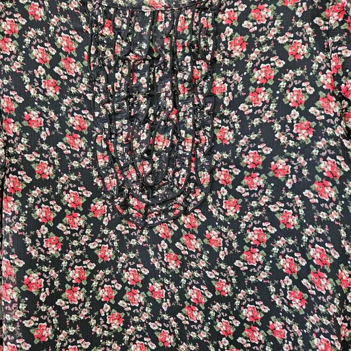[BUNJANG] Fortune Cookies Floral Chiffon Dress / 플라워 쉬폰 원피스