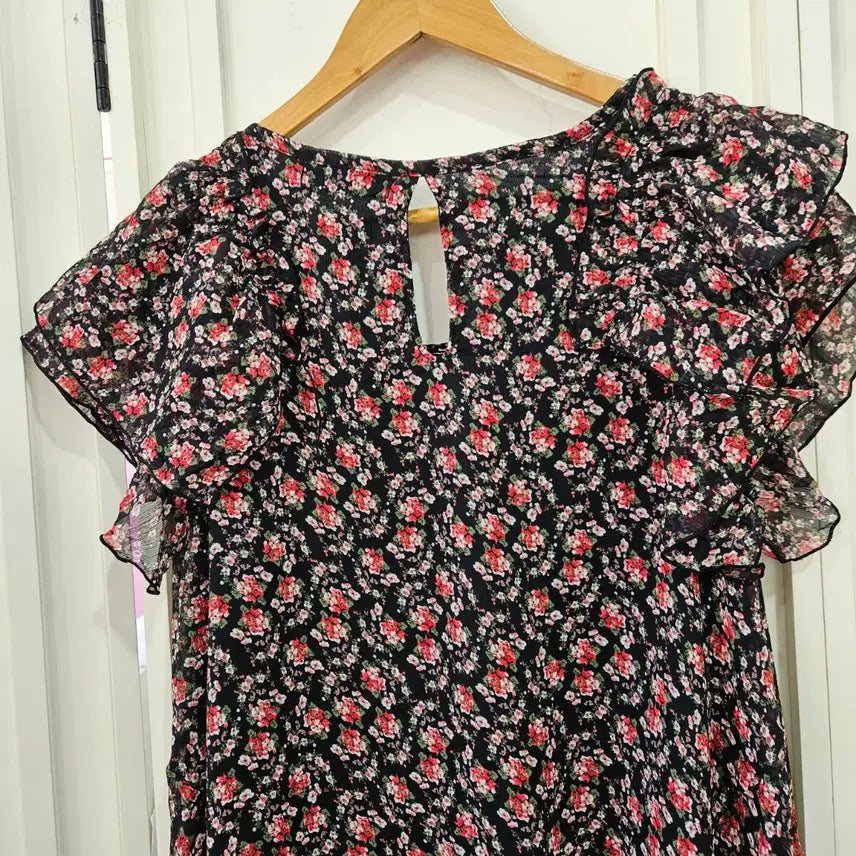 [BUNJANG] Fortune Cookies Floral Chiffon Dress / 플라워 쉬폰 원피스