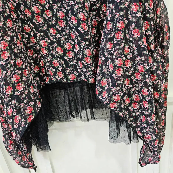 [BUNJANG] Fortune Cookies Floral Chiffon Dress / 플라워 쉬폰 원피스