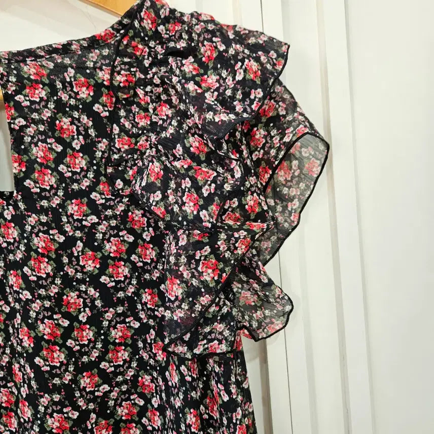 [BUNJANG] Fortune Cookies Floral Chiffon Dress / 플라워 쉬폰 원피스