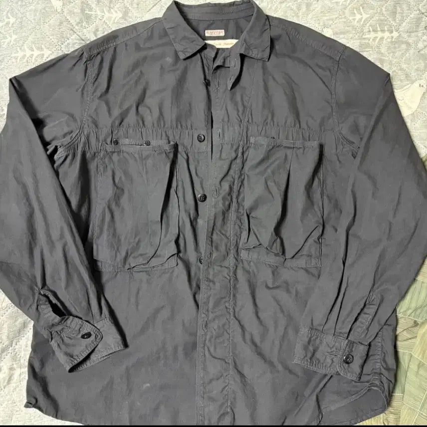 [BUNJANG] Capital Anorak Shirt Black / 캐피탈 아노락 셔츠 블랙
