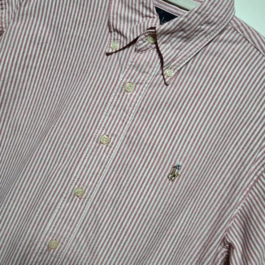 [BUNJANG] Polo Ralph Lauren Oxford Stripe Multi-Pony Short Sleeve Shirt / 폴로 랄프로렌 옥스포드 스트라이프 멀티포니 반팔 셔츠