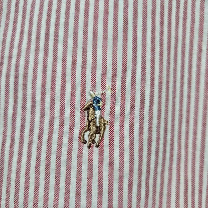 [BUNJANG] Polo Ralph Lauren Oxford Stripe Multi-Pony Short Sleeve Shirt / 폴로 랄프로렌 옥스포드 스트라이프 멀티포니 반팔 셔츠