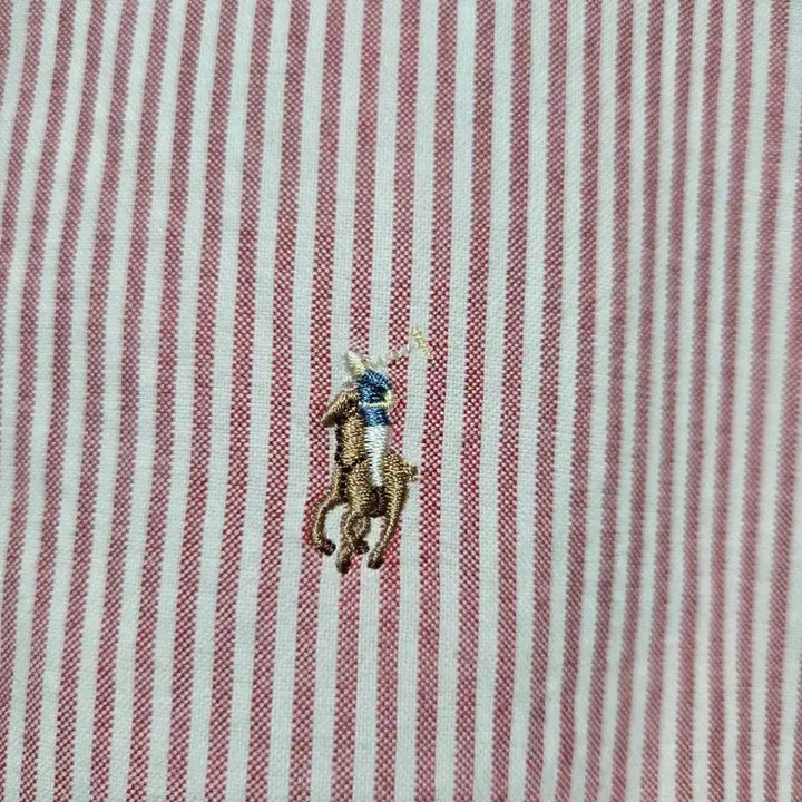 [BUNJANG] Polo Ralph Lauren Oxford Stripe Multi-Pony Short Sleeve Shirt / 폴로 랄프로렌 옥스포드 스트라이프 멀티포니 반팔 셔츠