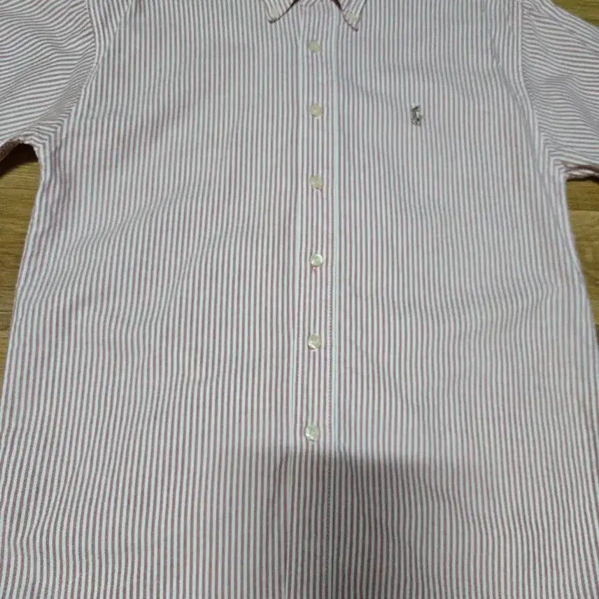 [BUNJANG] Polo Ralph Lauren Oxford Stripe Multi-Pony Short Sleeve Shirt / 폴로 랄프로렌 옥스포드 스트라이프 멀티포니 반팔 셔츠