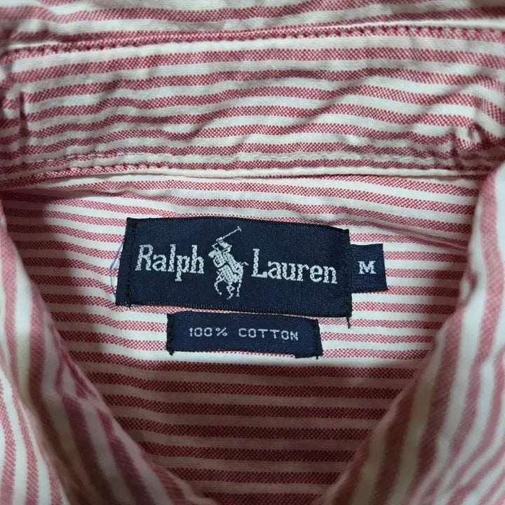 [BUNJANG] Polo Ralph Lauren Oxford Stripe Multi-Pony Short Sleeve Shirt / 폴로 랄프로렌 옥스포드 스트라이프 멀티포니 반팔 셔츠