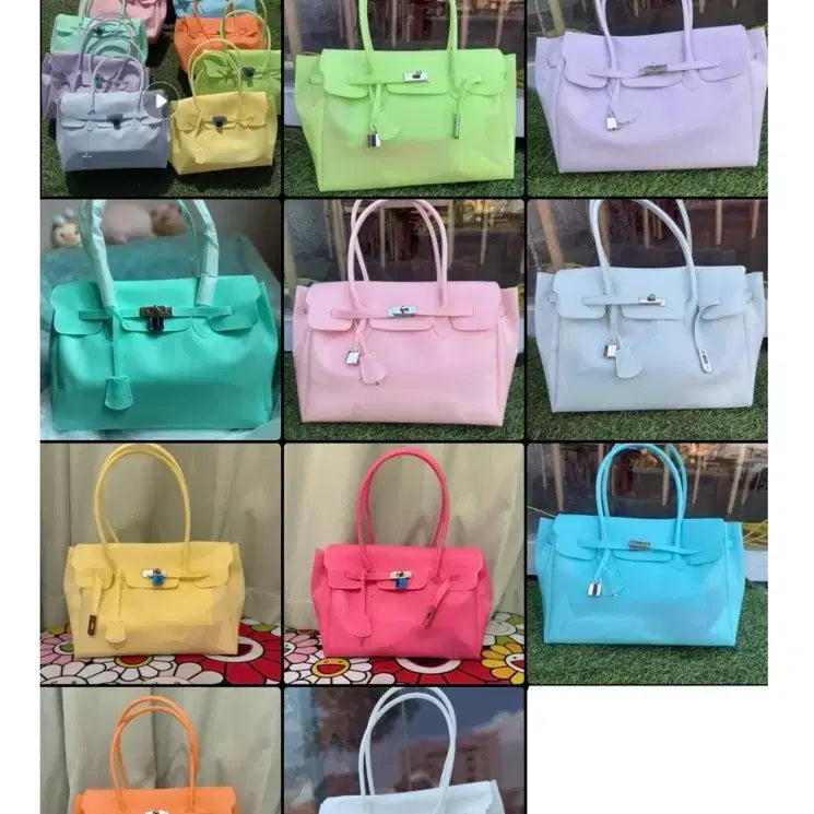 [SOLD OUT] [BUNJANG] Jelly Birkin PVC Handbag / 젤리버킨 퍼킨 같이 구매하실분2