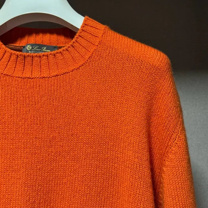 [BUNJANG] Loro Piana Baby Cashmere Orange Knit Sweater / 로로피아나 베이비 캐시미어 오렌지 니트 48