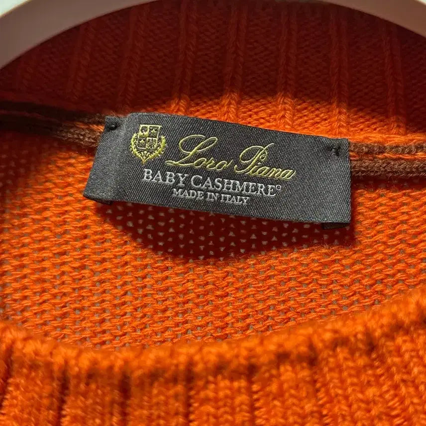 [BUNJANG] Loro Piana Baby Cashmere Orange Knit Sweater / 로로피아나 베이비 캐시미어 오렌지 니트 48