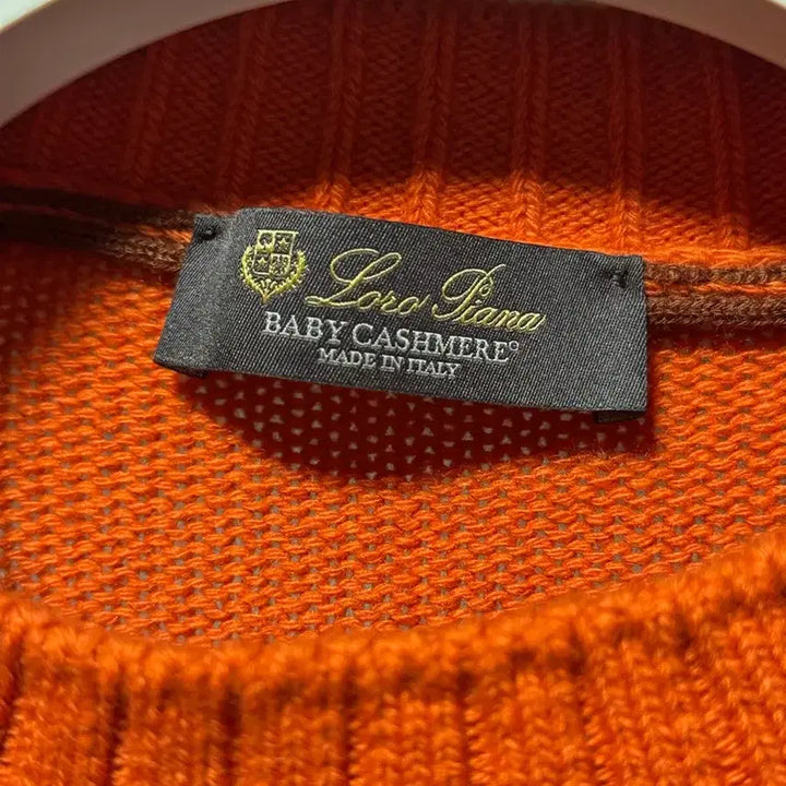 [BUNJANG] Loro Piana Baby Cashmere Orange Knit Sweater / 로로피아나 베이비 캐시미어 오렌지 니트 48