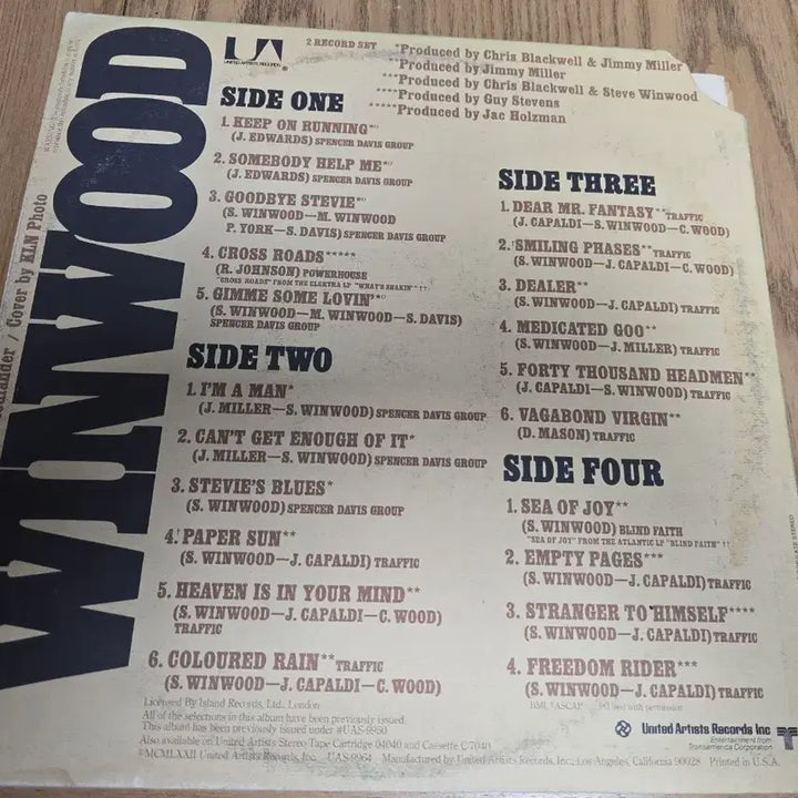 [BUNJANG] Steve Winwood LP Bundle Set / 스티브 윈우드(Steve Winwood) LP 앨범 7종일괄 USA