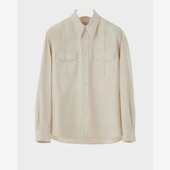 [BUNJANG] Cour Double Pocket Shirt Cream S Size / 쿠어 더블포켓 셔츠 크림 S사이즈