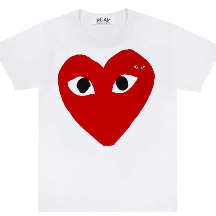 [BUNJANG] Comme des Garcons Play White T-shirt Red Heart / 꼼데가르송 플레이 흰색 반팔 티셔츠 레드하트