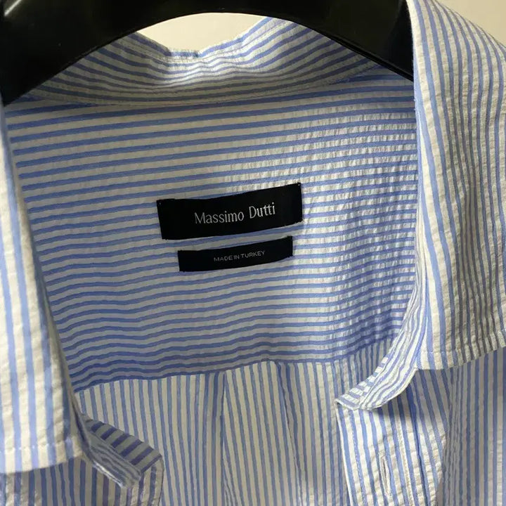 [BUNJANG] Massimo Dutti Blue Striped Shirt XL / 마시모두띠 블루 스트라이프 셔츠 xl