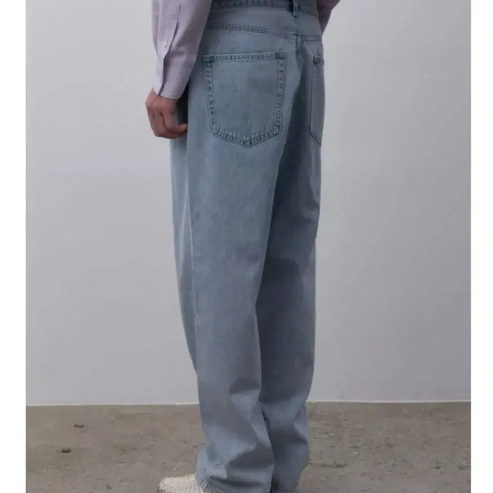 [BUNJANG] LeHahb Washed Wide Denim Pants / 무신사 르아브 워싱 와이드 데님팬츠S1장,L1장