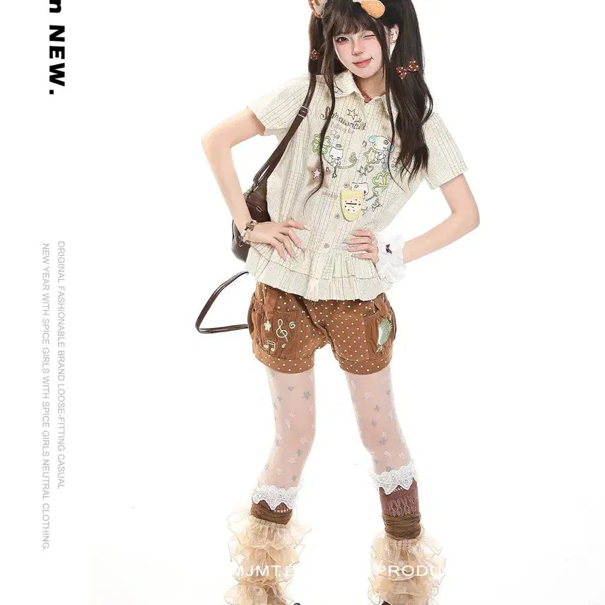 [BUNJANG] MJMT Subculture Kitsch Big Collar Short-Sleeve Shirt / MJMT 서브컬쳐 키치 빅 카라 반팔 셔츠