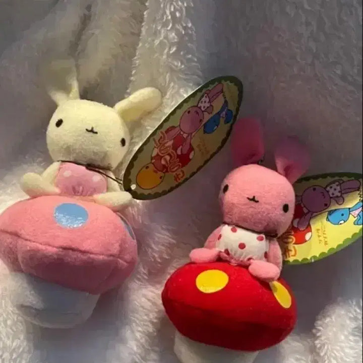 [BUNJANG] Sinada Mushroom Rabbit Pink Plush Set / 고전 시나다 버섯토끼 핑크